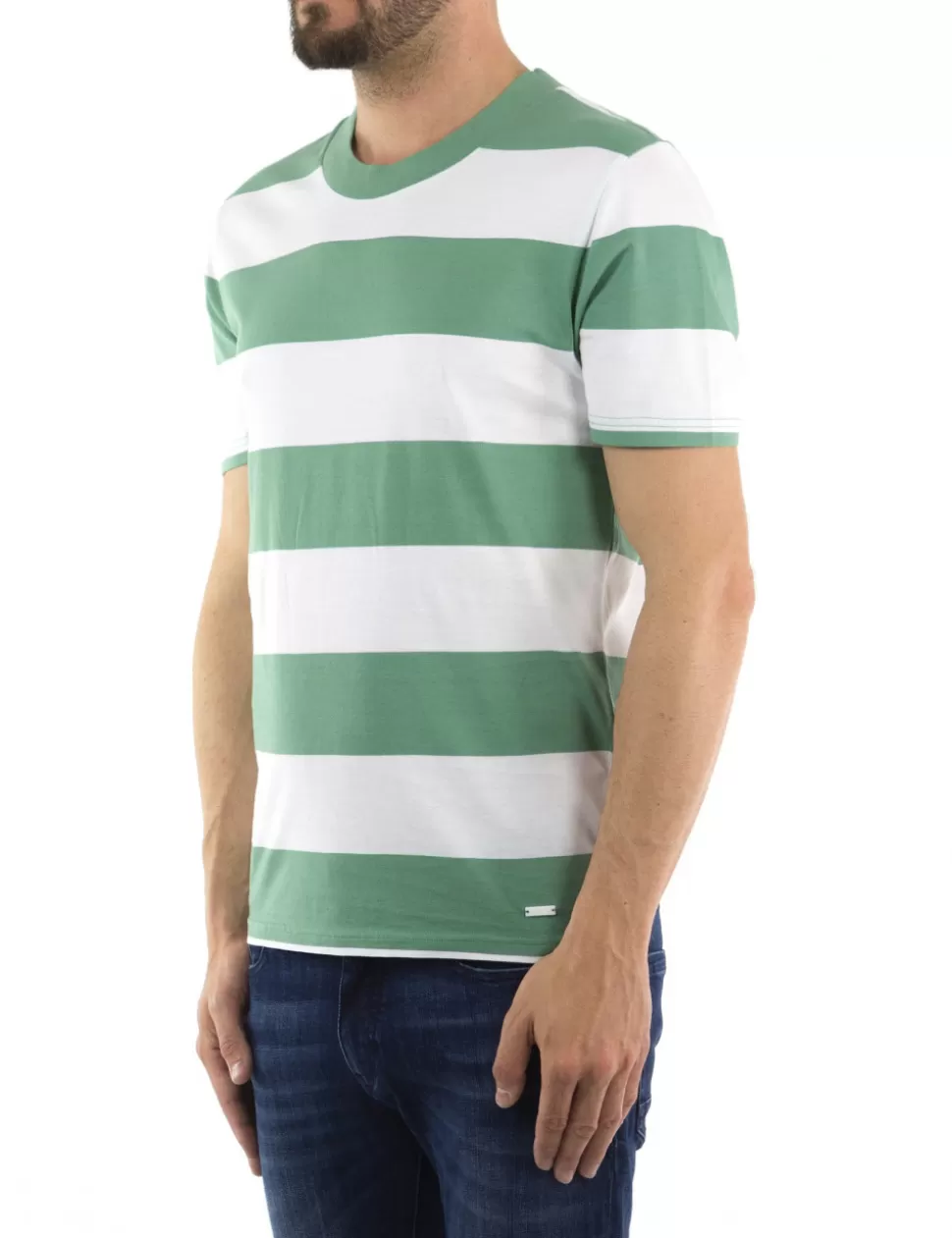 Boss T-Shirt>T-Shirt Verde/Bianco