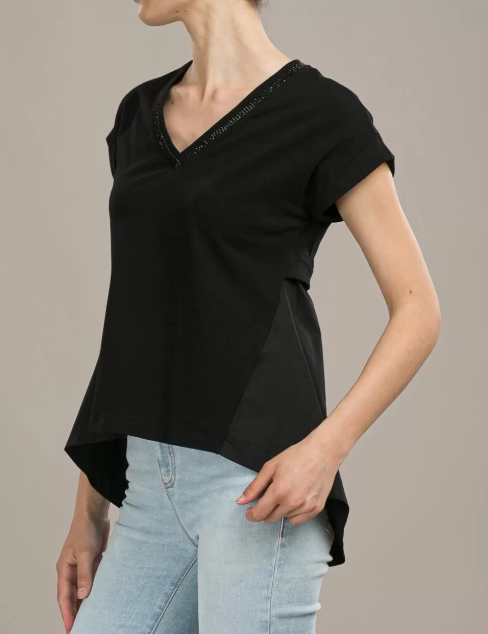 Carla Montanarini T-Shirt E Top>T-Shirt Nero