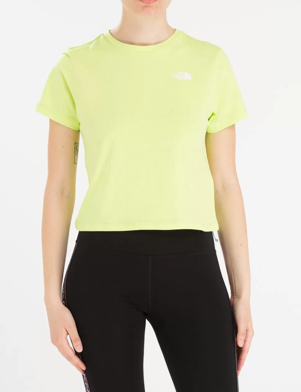 The North Face T-Shirt E Top>T-Shirt Crop Verde Acido