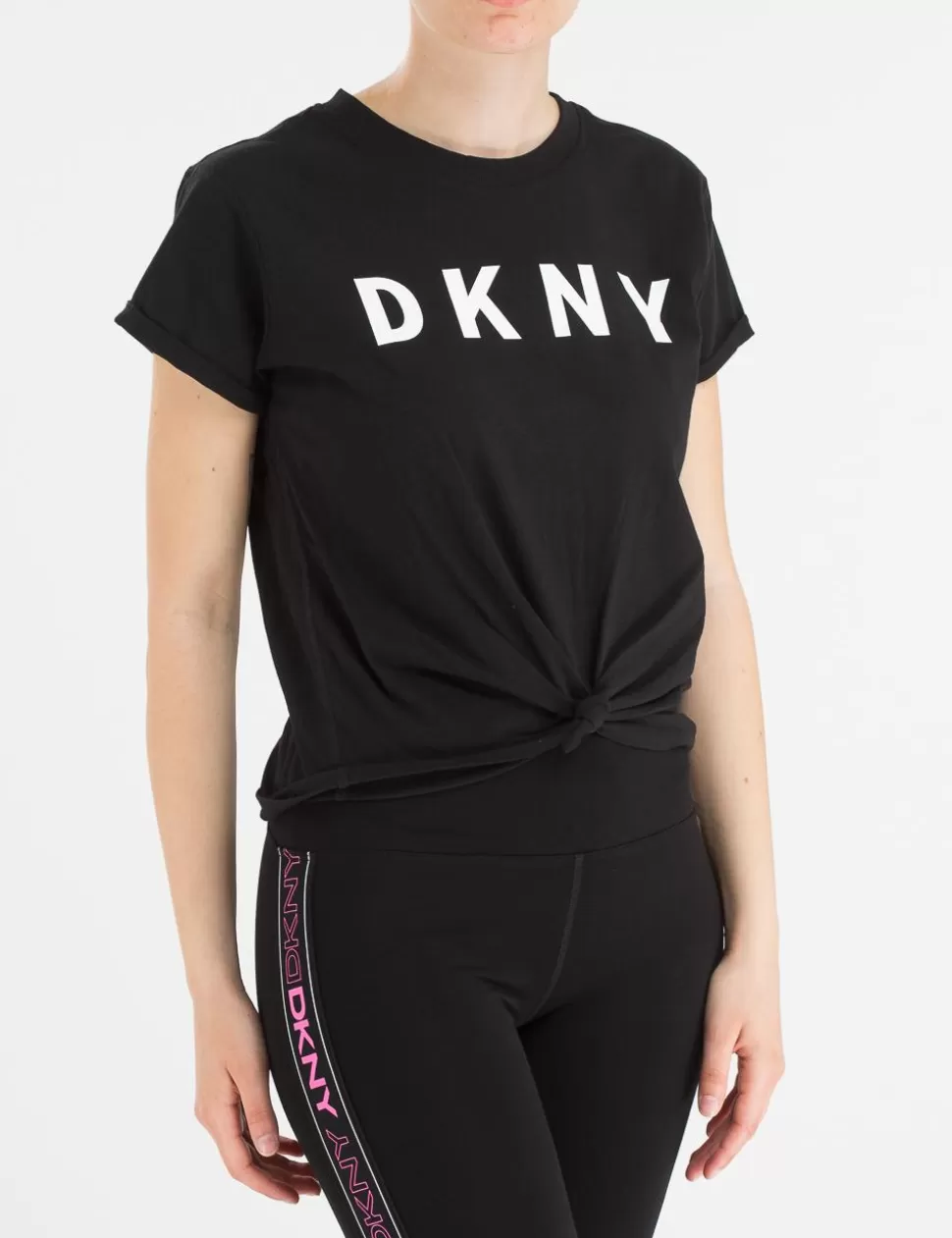 DKNY T-Shirt E Top>T-Shirt Sport Nero/Bianco