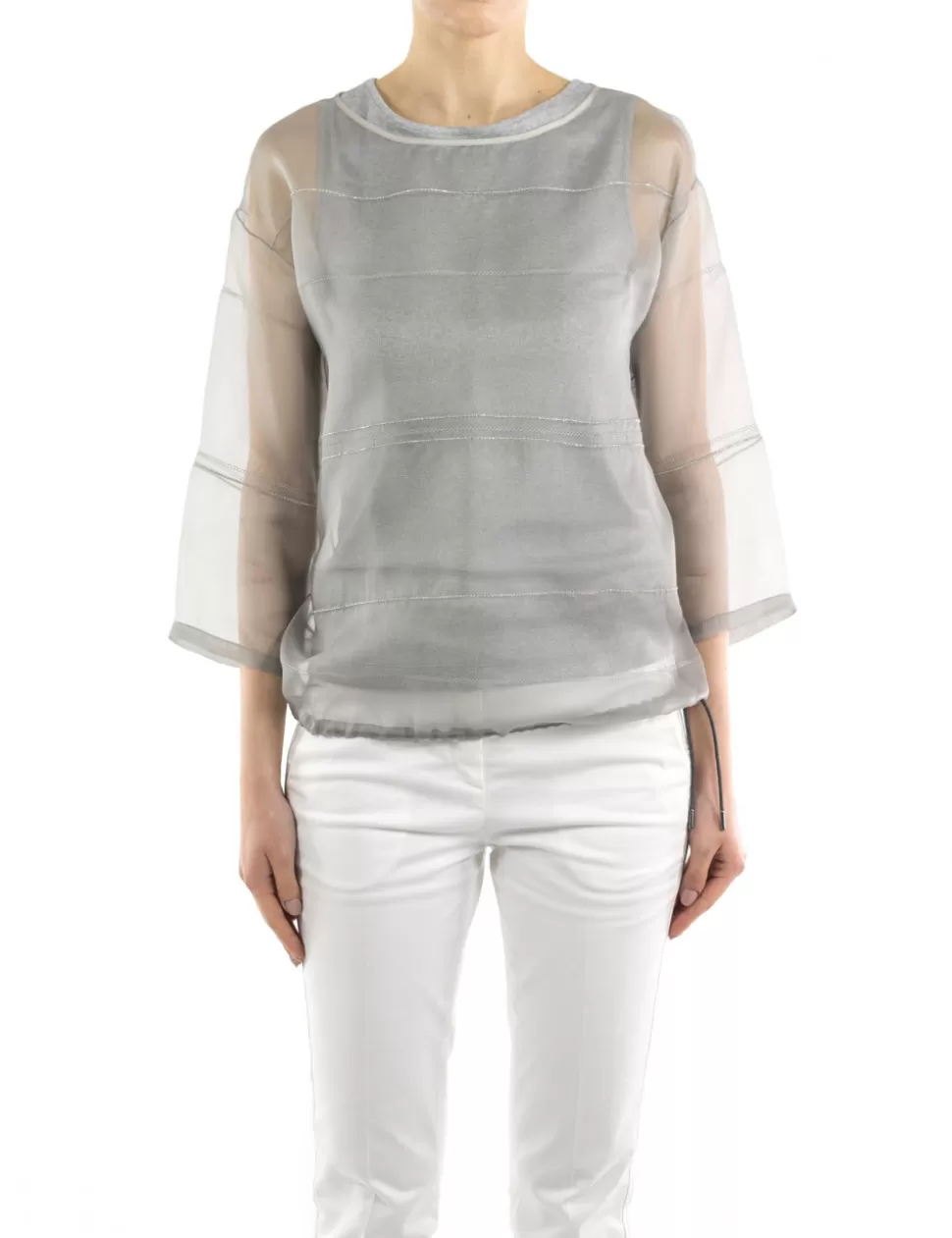 Fabiana Filippi T-Shirt E Top>T-Shirt Grigio