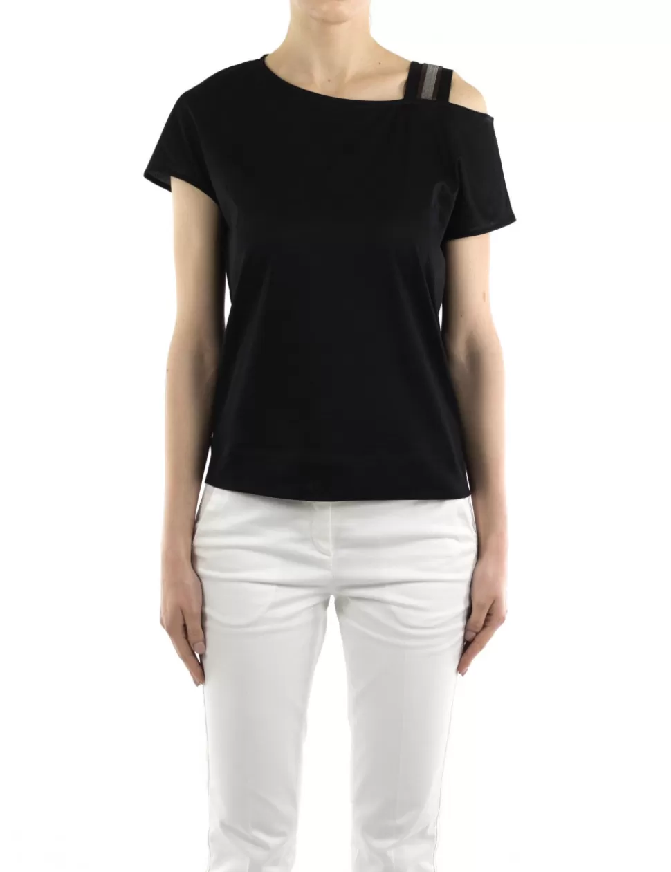 Fabiana Filippi T-Shirt E Top>T-Shirt Nero