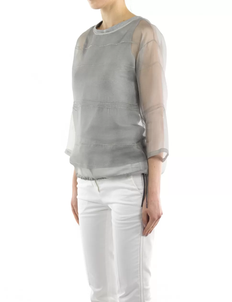 Fabiana Filippi T-Shirt E Top>T-Shirt Grigio