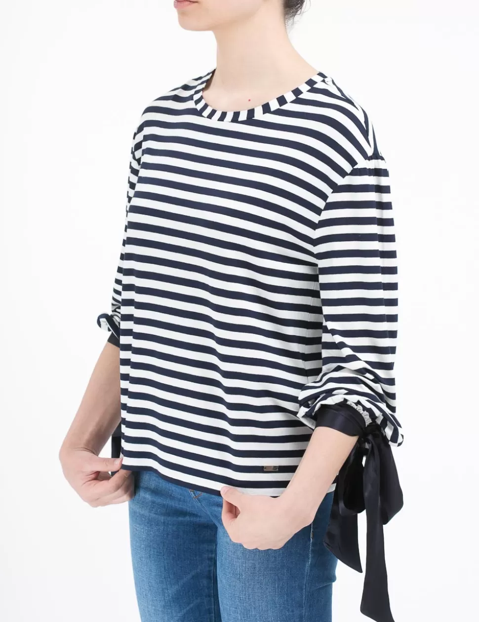 Fay T-Shirt E Top>T-Shirt Blu/Bianco