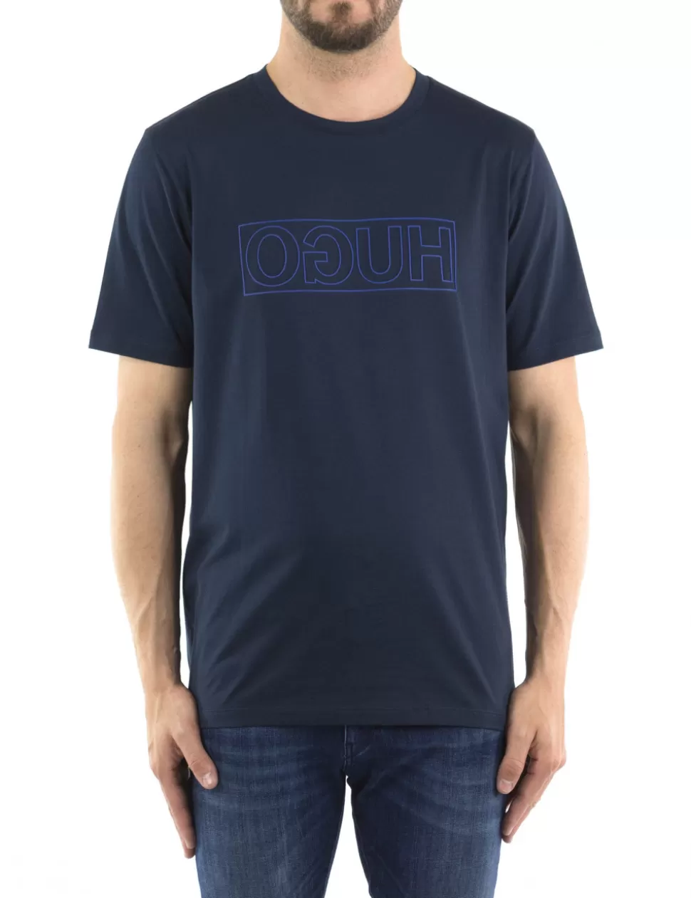 Boss T-Shirt>T-Shirt Hugo Uomo Blu Scuro