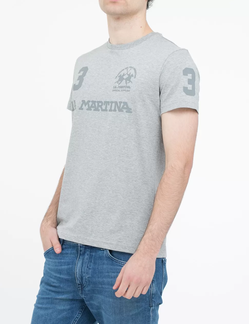 La Martina T-Shirt>T-Shirt Grigio Chiaro