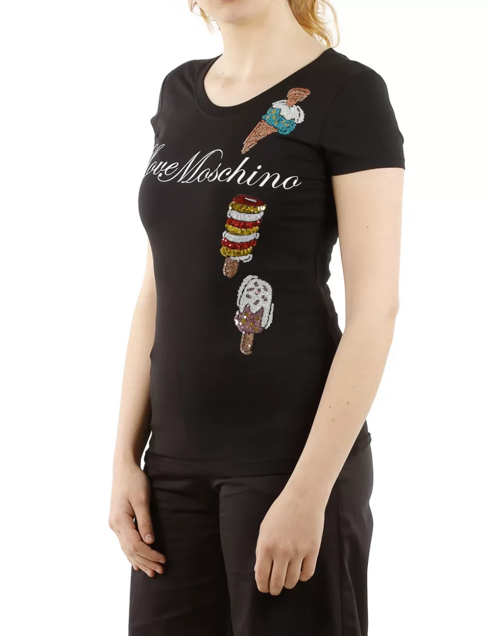 Love Moschino T-Shirt E Top>T-Shirt Nero