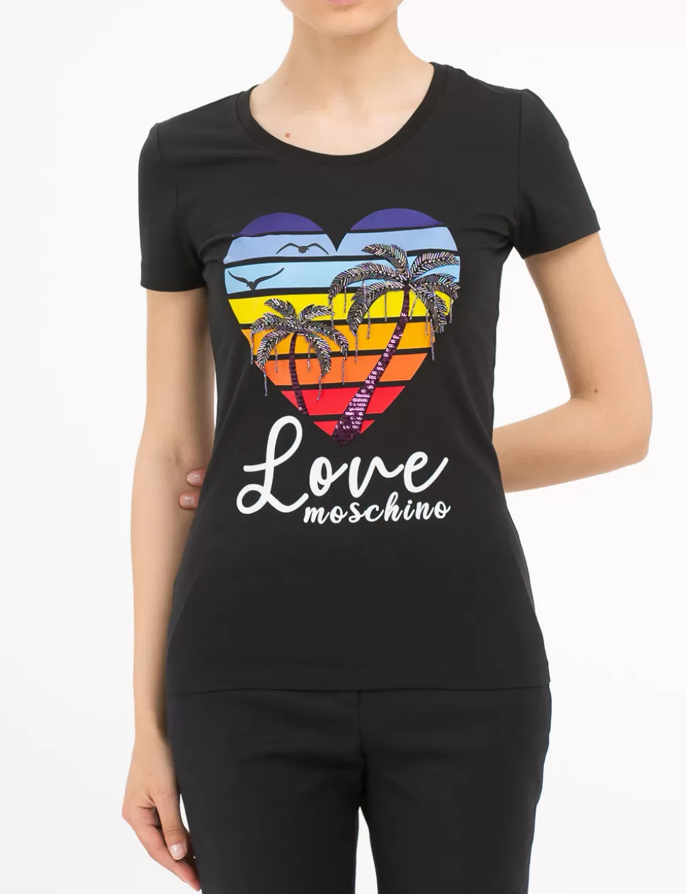 Love Moschino T-Shirt E Top>T-Shirt Nero