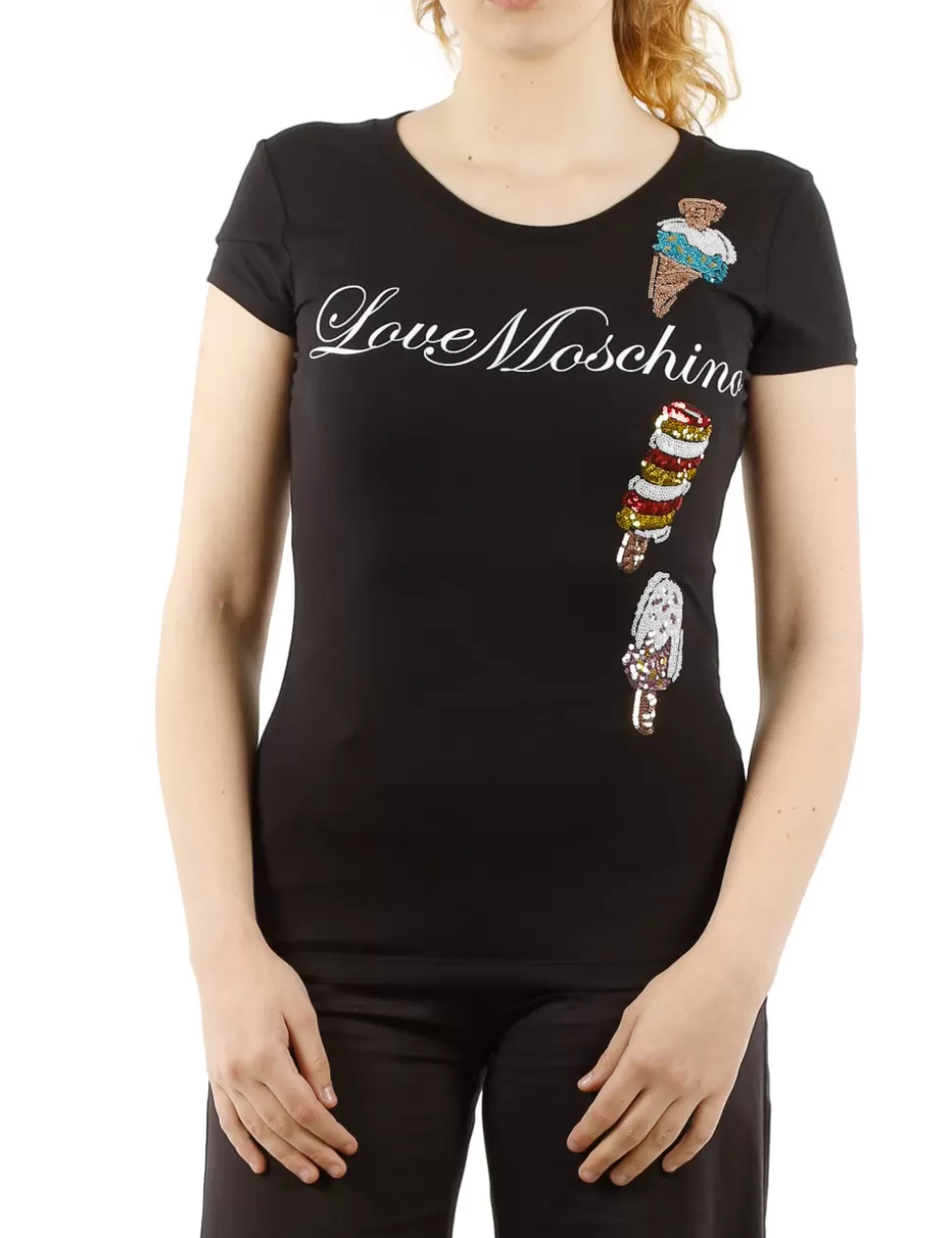 Love Moschino T-Shirt E Top>T-Shirt Nero