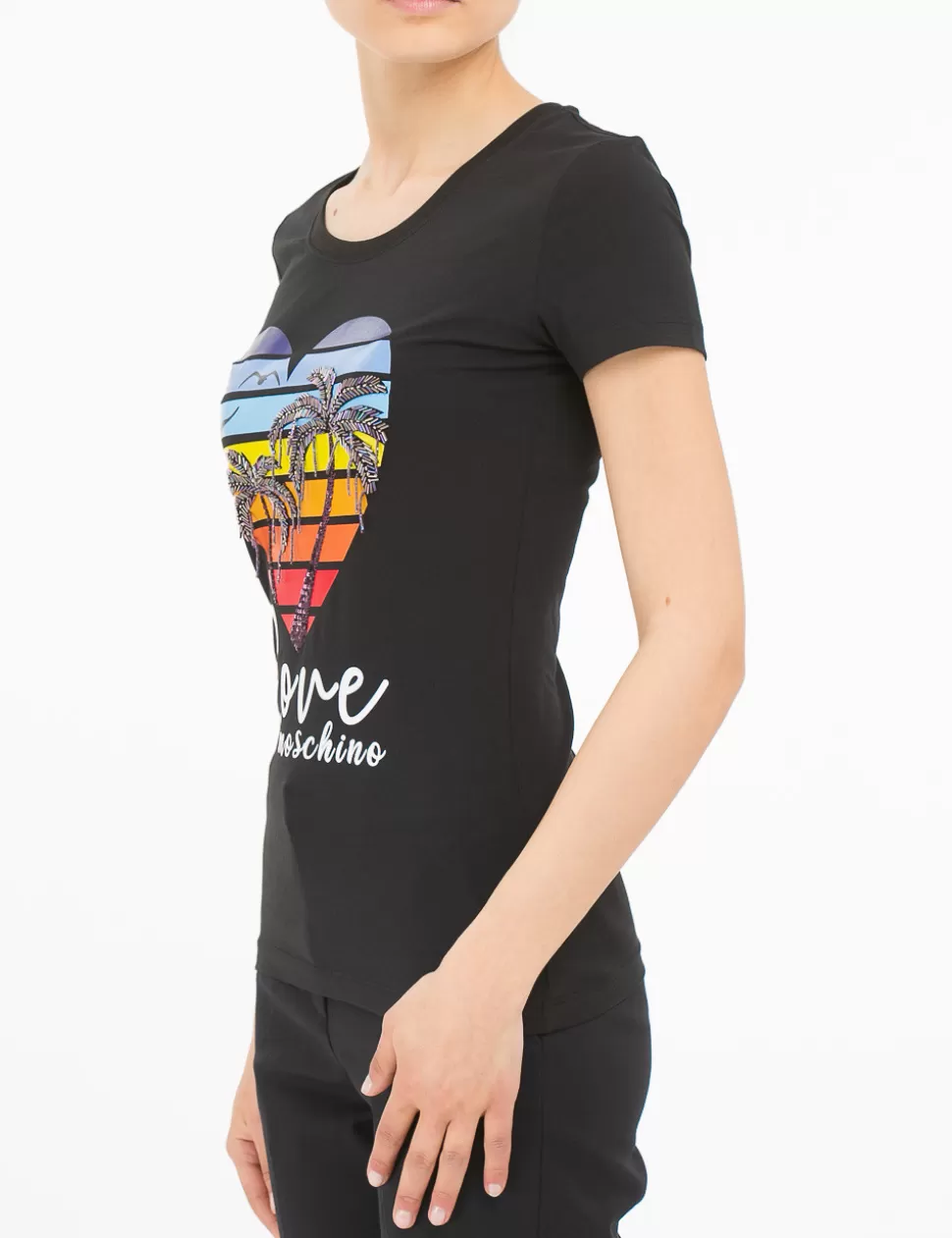 Love Moschino T-Shirt E Top>T-Shirt Nero