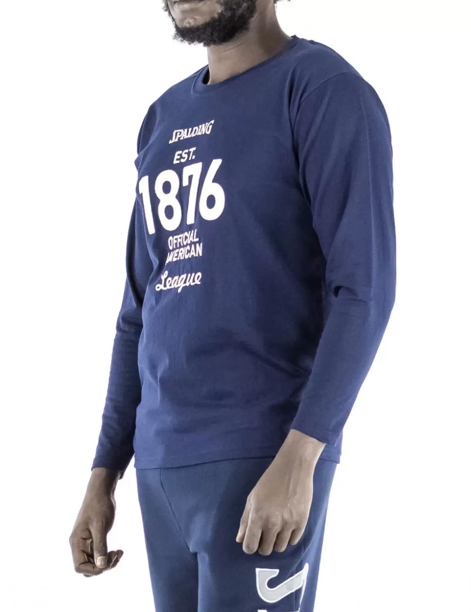 Spalding T-Shirt>T-Shirt Maniche Lunghe 1876 Blu Scuro