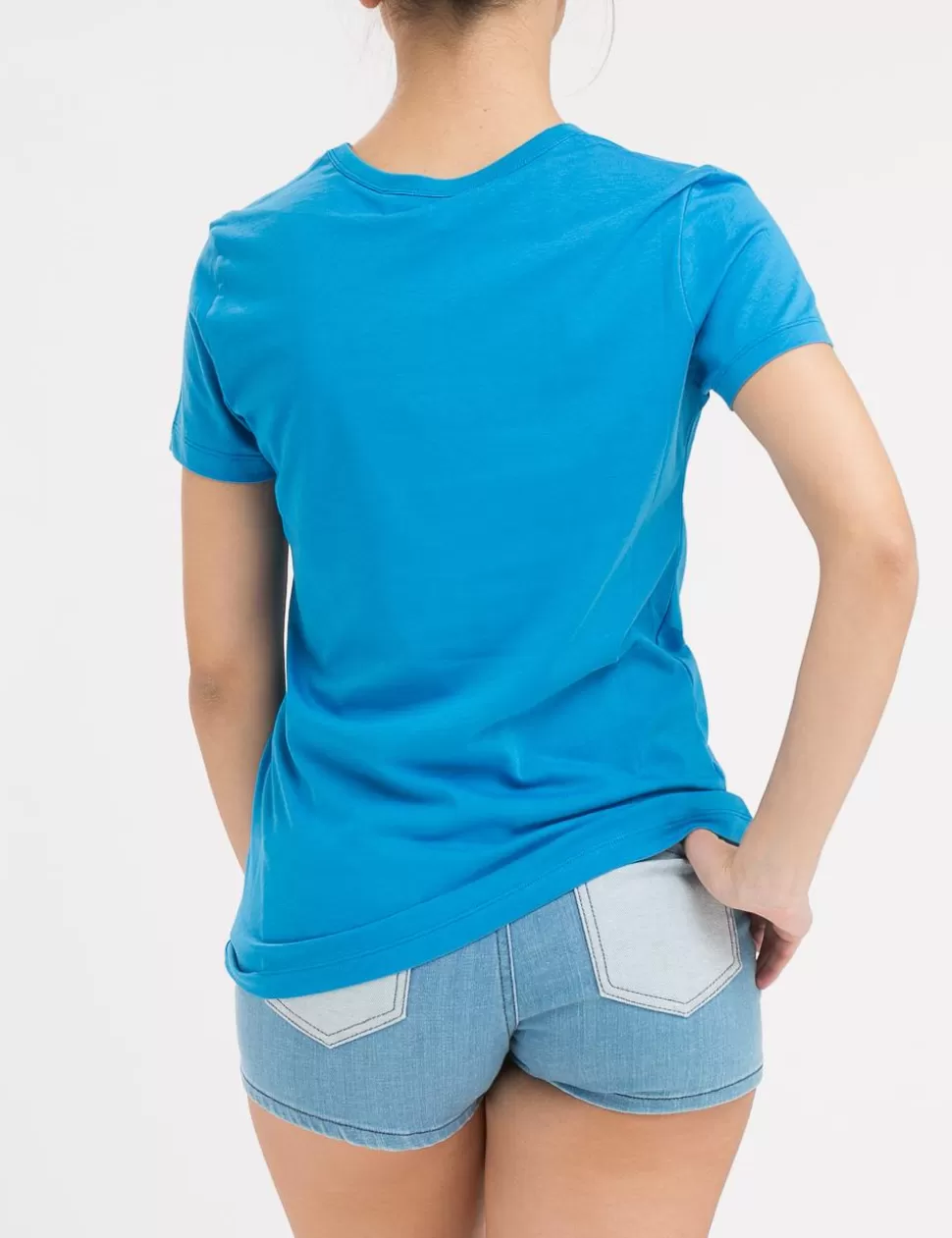 Love Moschino T-Shirt E Top>T-Shirt Shiny Colorful Heart Celeste